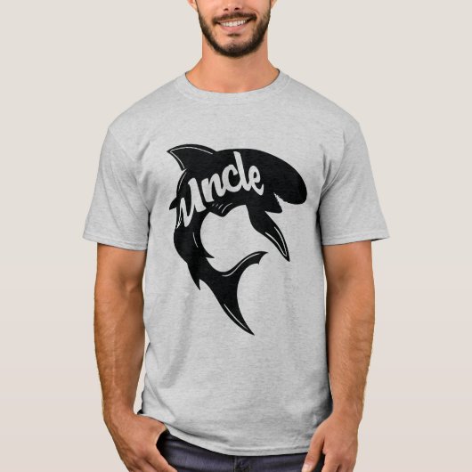 T-shirt Chemises d'anniversaire d'oncle Baby Shark (Devant)