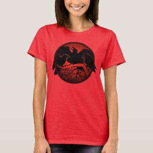 T-shirt Chemises d'art des corbeaux femmes Crow Corbeau To