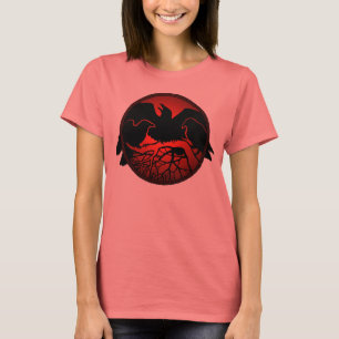T-shirt Chemises d'art des corbeaux femmes Crow Corbeau To