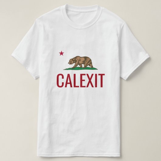 T-shirt Chemises de CALEXIT avec le drapeau d'état de (Design devant)