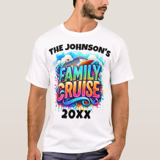 T-shirt Chemises de croisière familiales personnalisées av