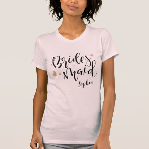 T-shirt Chemises de femme de chambre de la fête nuptiale p