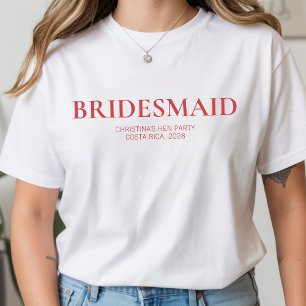 T-shirt Chemises de fête de mariage personnalisées pour en