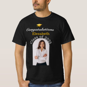 T-shirt chemises de graduation Black Gold personnalisées