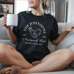 T-shirt Chemises de lune de miel personnalisées du club de