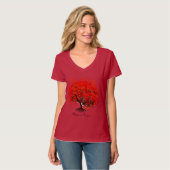 T-shirt Chemises de mariage Red Tree, Cadeaux, Autocollant (Devant entier)