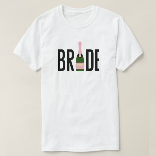 T-shirt Chemises de mariée Champagne Bachelorette (Design devant)