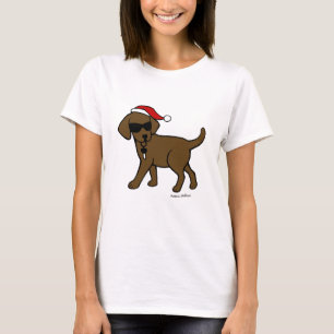 T-shirt Chemises de Noël de bande dessinée de Labrador d