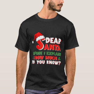 T-shirt Chemises de Noël drôles Enfants Adultes Père Noël