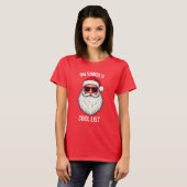 T-shirt chemises de noël femmes et santa claus tracker (Devant entier)