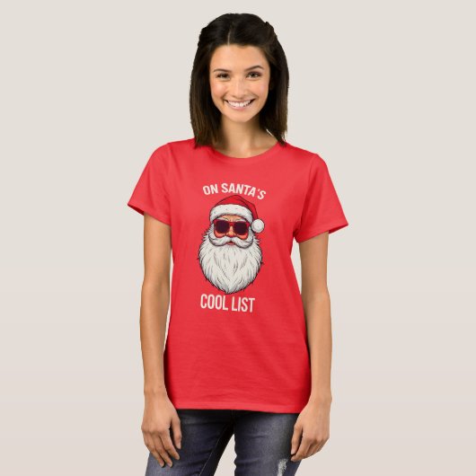 T-shirt chemises de noël femmes et santa claus tracker (Devant entier)