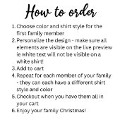 T-shirt Chemises de Noël Monogrammes Correspondantes