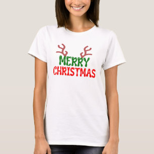 T-shirt Chemises de Noël pour les femmes Joyeuses chemises