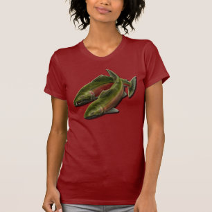 T-shirt Chemises de pêche Coho Chemises Saumons femmes