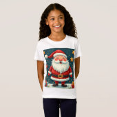 T-Shirt Chemises de père Noël Girl (Devant entier)