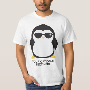 T-shirt Chemises de pingouin cool en texte personnalisé