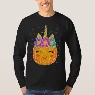 T-shirt Chemises de pumpkin licorne mignonnes pour enfants