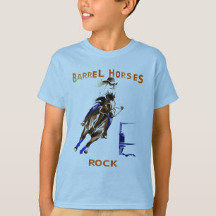 T-shirt Chemises de roche de chevaux de baril