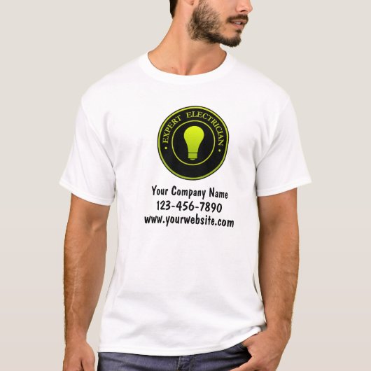 T-shirt Chemises de travail d'électricien (Devant)
