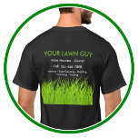 T-shirt Chemises de travail simples du service de pelouse<br><div class="desc">Un simple soin de pelouse et un service d'aménagement paysager chemises de travail avec herbe verte et texte vous pouvez customiser en ligne. Un budget abordable avec une impression de haute qualité que vous pouvez porter partout où le travail vous emmène.</div>
