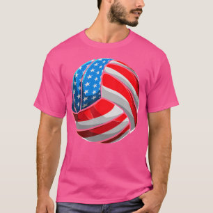 T-shirt Chemises de volley-ball du drapeau américain 4 jui