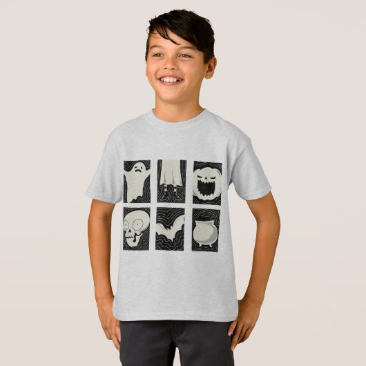 T-shirt Chemises d'Halloween (Devant entier)