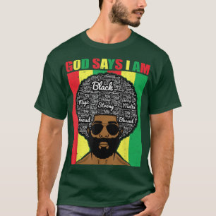 T-shirt chemises d'histoire noire pour garçons DIEU DIT qu