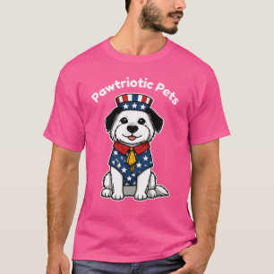 T-shirt Chemises drôles d'animaux Pawtriotic Pets Chien Ch