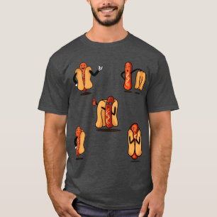 T-shirt Chemises drôles de nourriture fille pack hotdogs
