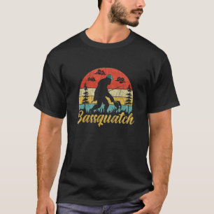 T-shirt Chemises drôles de pêche Bigfoot pour hommes Bassq
