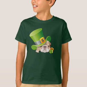 T-shirt Chemises du jour de bouledogue de St Patrick drôl