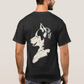 T-shirt Chemises enrouées de chien de pièce en t d'art de (Dos)