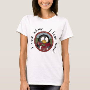 T-shirt Chemises et cadeaux de vacances en pingouin d'hive