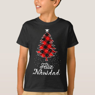 T-shirt Chemises Feliz Navidad Famille - Arbres de Noël Bu