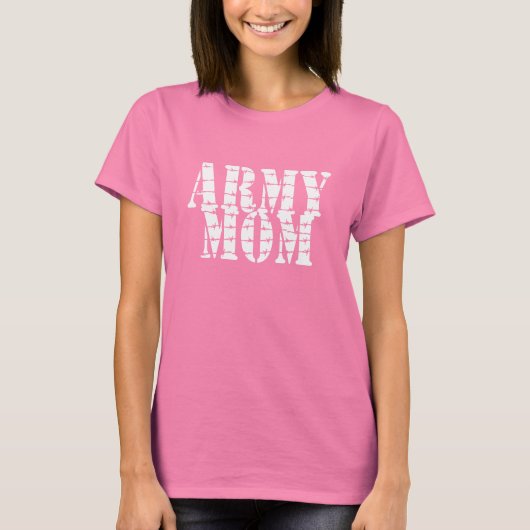 T-shirt Chemises femmes de la maman de l'armée blanche (Devant)