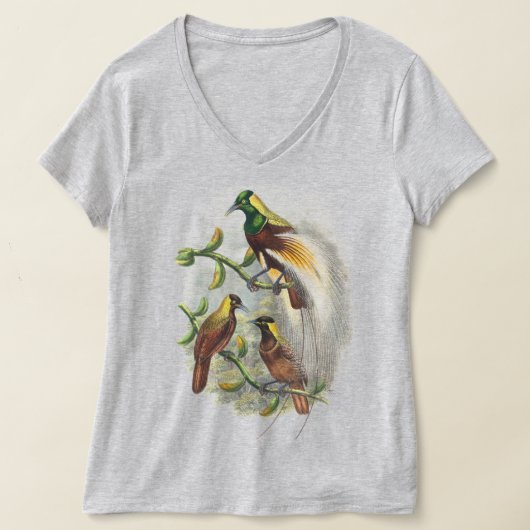 T-shirt Chemises femmes mignonnes oiseaux (Poser)