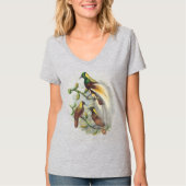 T-shirt Chemises femmes mignonnes oiseaux (Devant)
