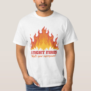 T-shirt Chemises FIREFIGHTER en texte personnalisé