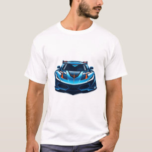 T-shirt Chemises futuristes bleues pour la conception de v
