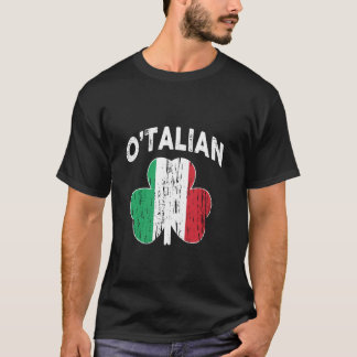 T-shirt Chemises italiennes O Italie Italie Drapeau Italia