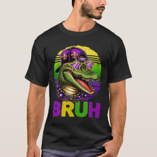T-shirt Chemises Mardi Gras Bruh Alligator Vintage Hommes