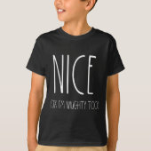 T-shirt Chemises Naughty And Nice Couples Pour Noël Jk N (Devant)