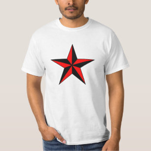 T-shirt Chemises nautiques rouges de coutume d'étoile