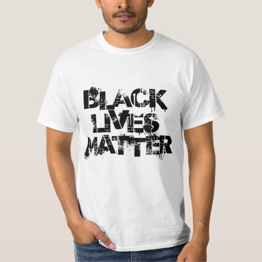 T-shirt Chemises noires de conception de matière des vies (Devant)