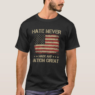 T-shirt Chemises Patriotiques Pour Hommes, La Haine N'A Ja
