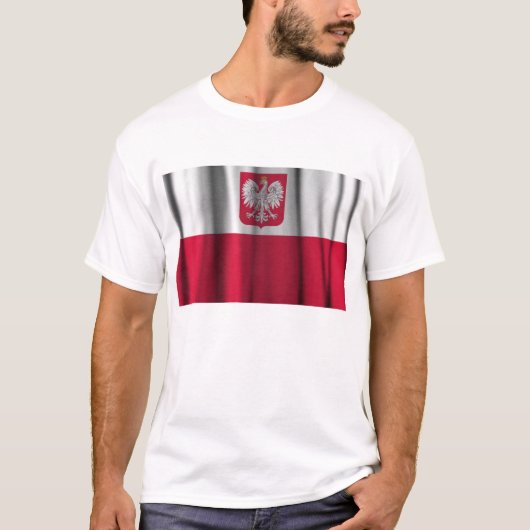 T-shirt Chemises polonaises de vague de drapeau (Devant)
