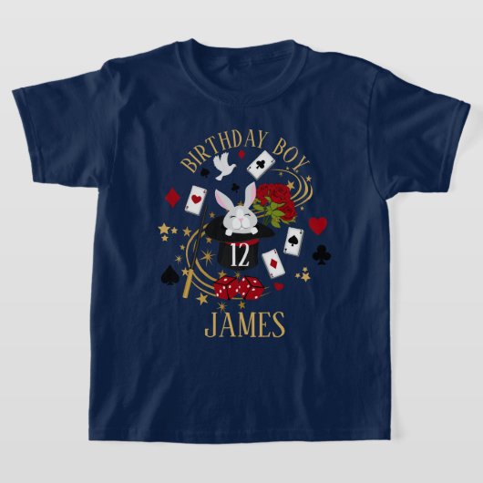 T-shirt Chemises pour enfants magiciens pour l'anniversair (Poser)