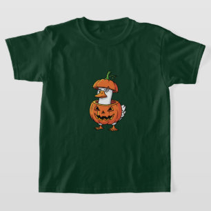 T-shirt Chemises pour femmes Canard Citrouille Halloween.