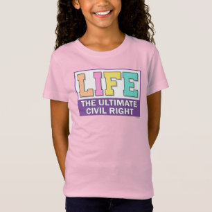 T-Shirt Chemises pour filles avec un design pastel.