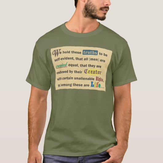 T-shirt Chemises pour hommes avec une déclaration. (Devant)